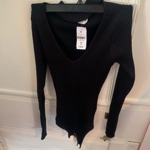 Long sleeve sweater body suit